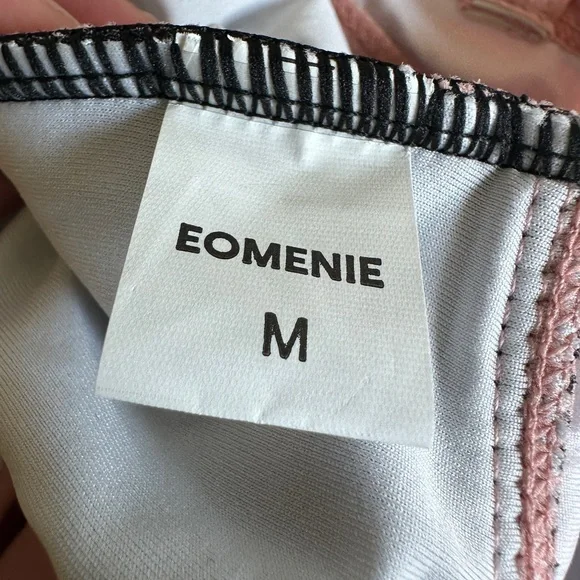 Eomenie One Piece women’s Tummy Control Cutout pink black M Swimsuit NWT - Picture 12 of 13